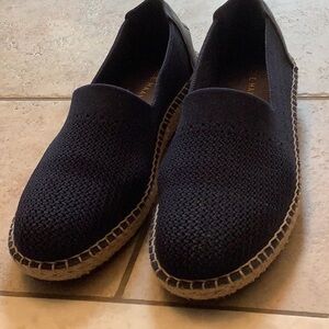 Cole Haan navy summer flats with Breathable Upper and Slip-On, with leather back